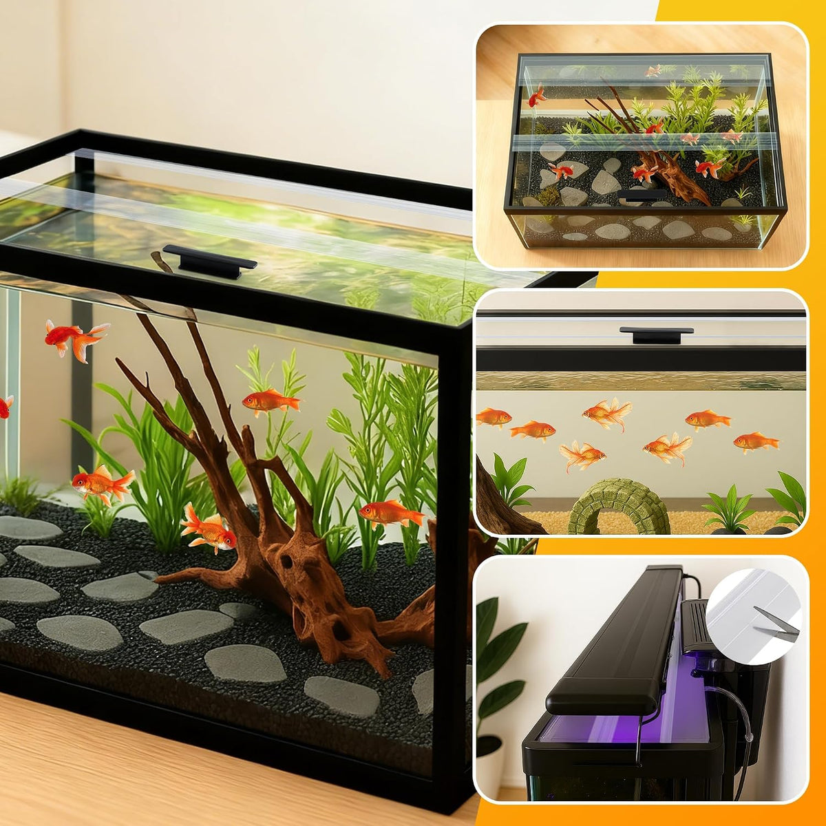 29.21x11.69 x0.16in Clear Tempered Glass Canopy – Essentials for Fish - 1PCS-23.07x11.69in - image 4