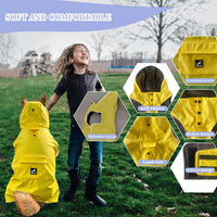 Dog Raincoat Waterproof Reflective Jacket - Medium / Yellow - image 4
