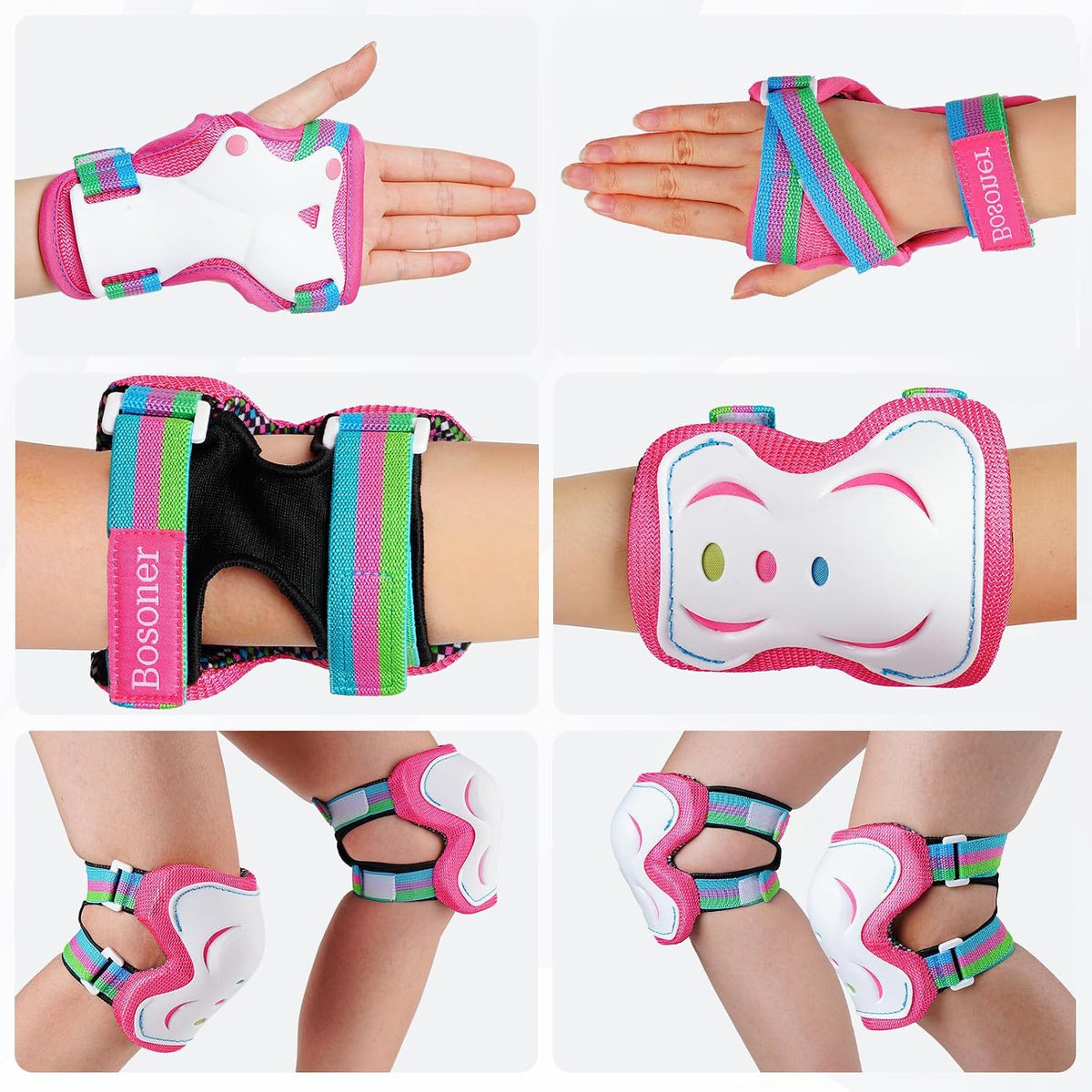 BOSONER knee pads for kids set with elbow pads and wrist guards - view 18