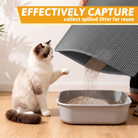 Pieviev Cat Litter Mat, Double-Layer Waterproof Litter Trap - Gray / 36x30 Inch - image 3