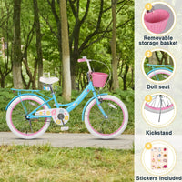 Glerc Maggie Girls Bike, 12-20 Inch Kids Bike for 2-13 Years Old Children, Princess Style Kids - Blue / 20 Inch - image 2