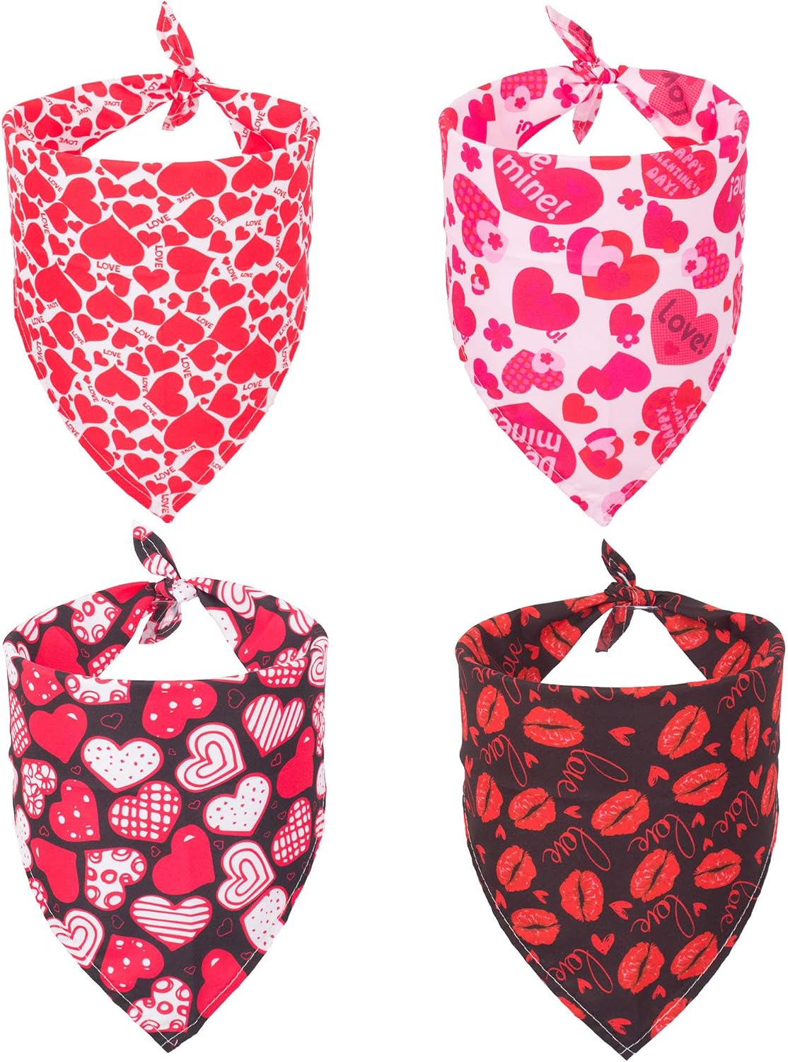 Halloween Dog Bandanas, L - X-Large / Valentine