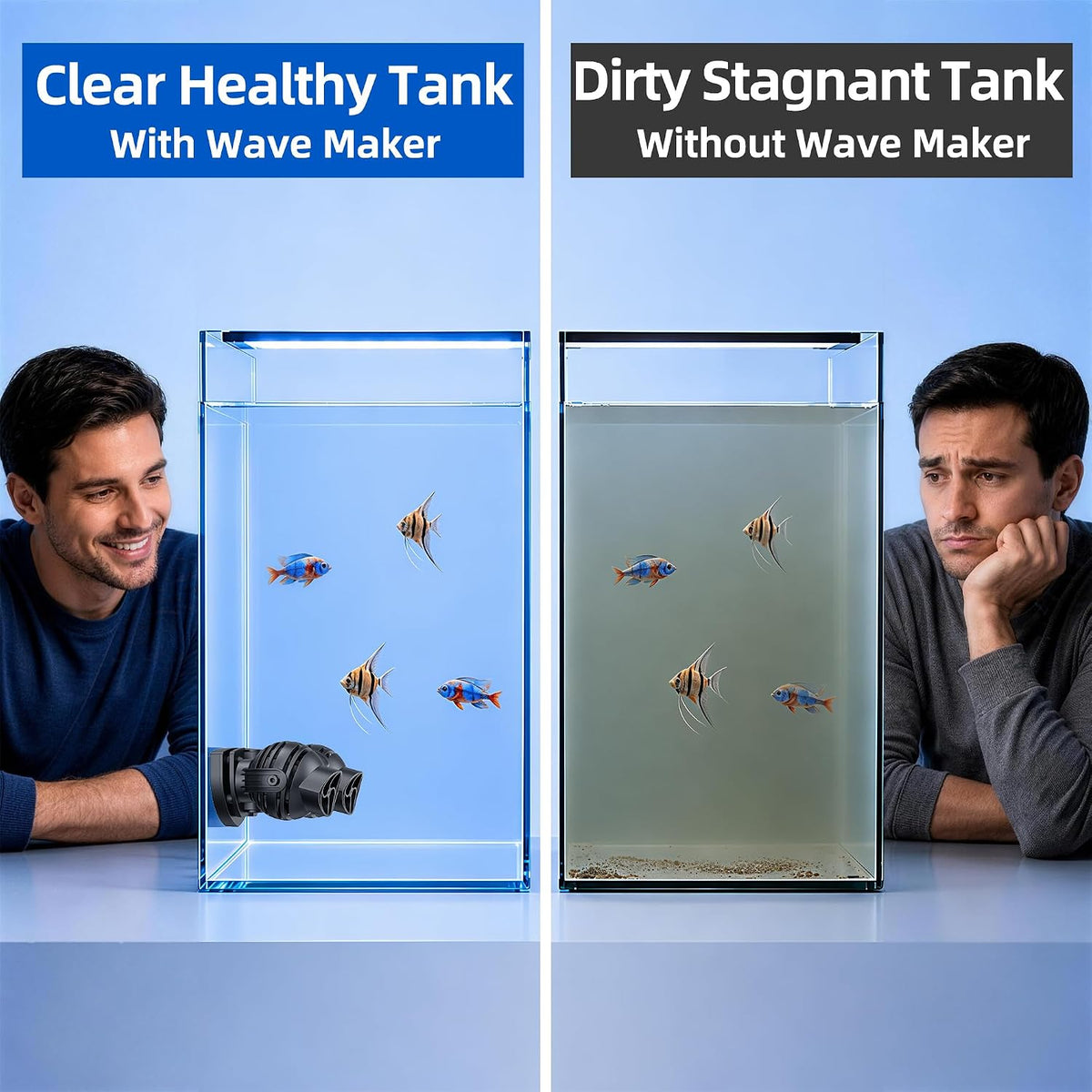 FREESEA Magnetic Wave Maker for Aquarium: 1s Attach on fish tank – Essentials for Fish - image 2