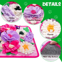 Snuffle Mat for Dogs,Dog Feeding Mat Sniff Mat Interactive Dog Puzzle Mat for Training and Stress - pink - image 2