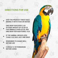 Birds Feathers | Natural Herbal Dietary Pet Supplement for Birds | Support Healthy Feathers | Alcohol-Free Extract, Dandelion Root, Calendula, Alfalfa, Peppermint, Fennel 2 oz
