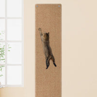 FHTONGE 71x15.8" Thickened Cat Wall Climbing Carpet with 16 Fixed - Deep Camel / 71x15.8"(180x40cm)