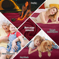 Waterproof Blanket for Bed Couch Sofa, Reversible & Reusable Cat - 40"x60" / Burgundy/Rose Pink - image 4