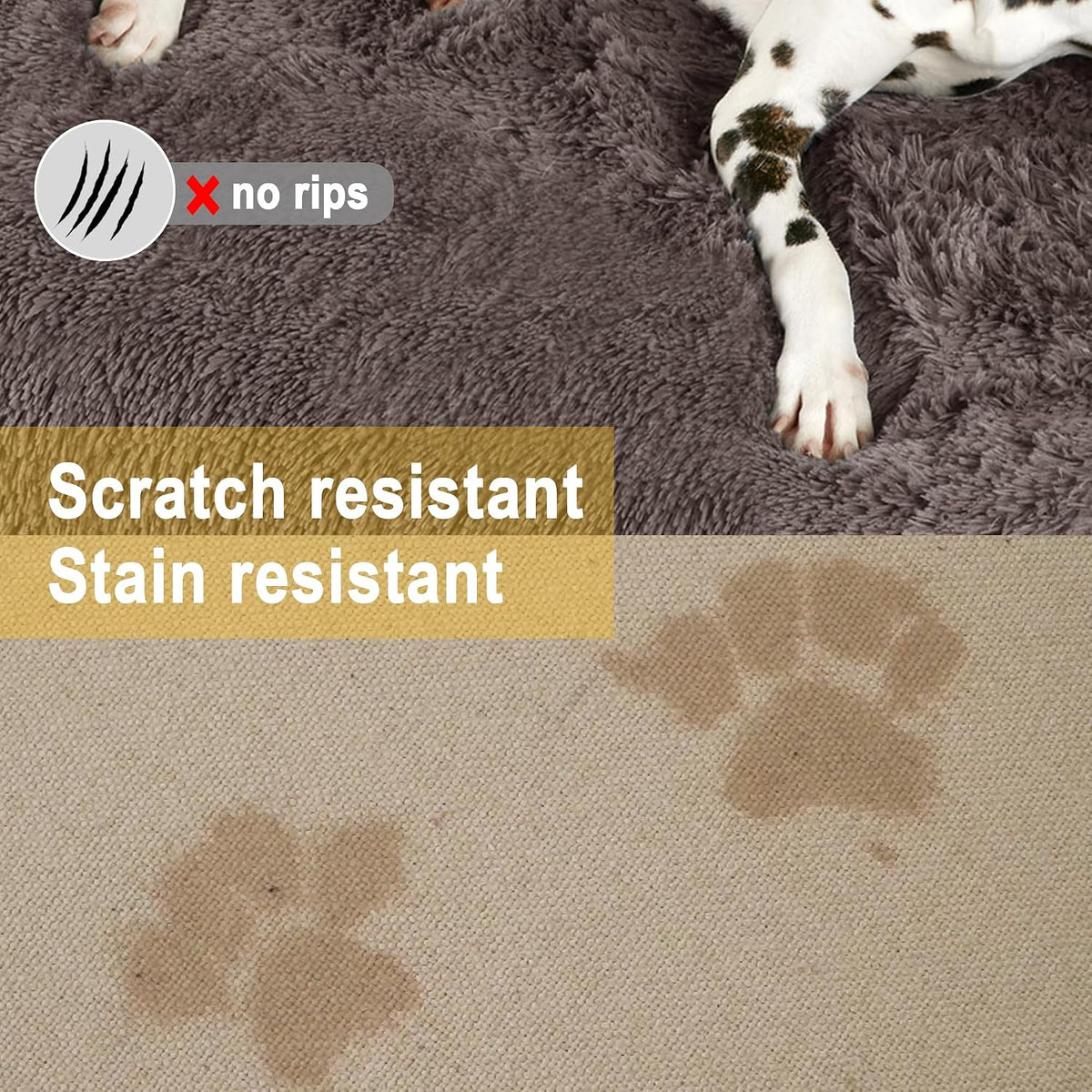 Codi Dog Couch Bed, Sofa Cover Mat - 41.0"L x 37.0"W x 6.0"Th / Ash Brown - image 3