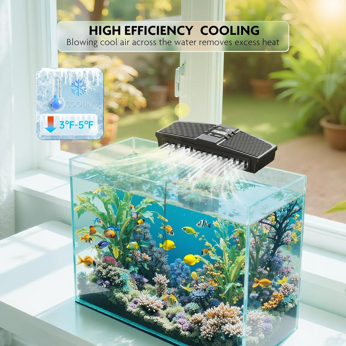 PAIZOO Aquarium Chiller Fan with Temp Probe & LCD Display - PZBC-2 - image 2