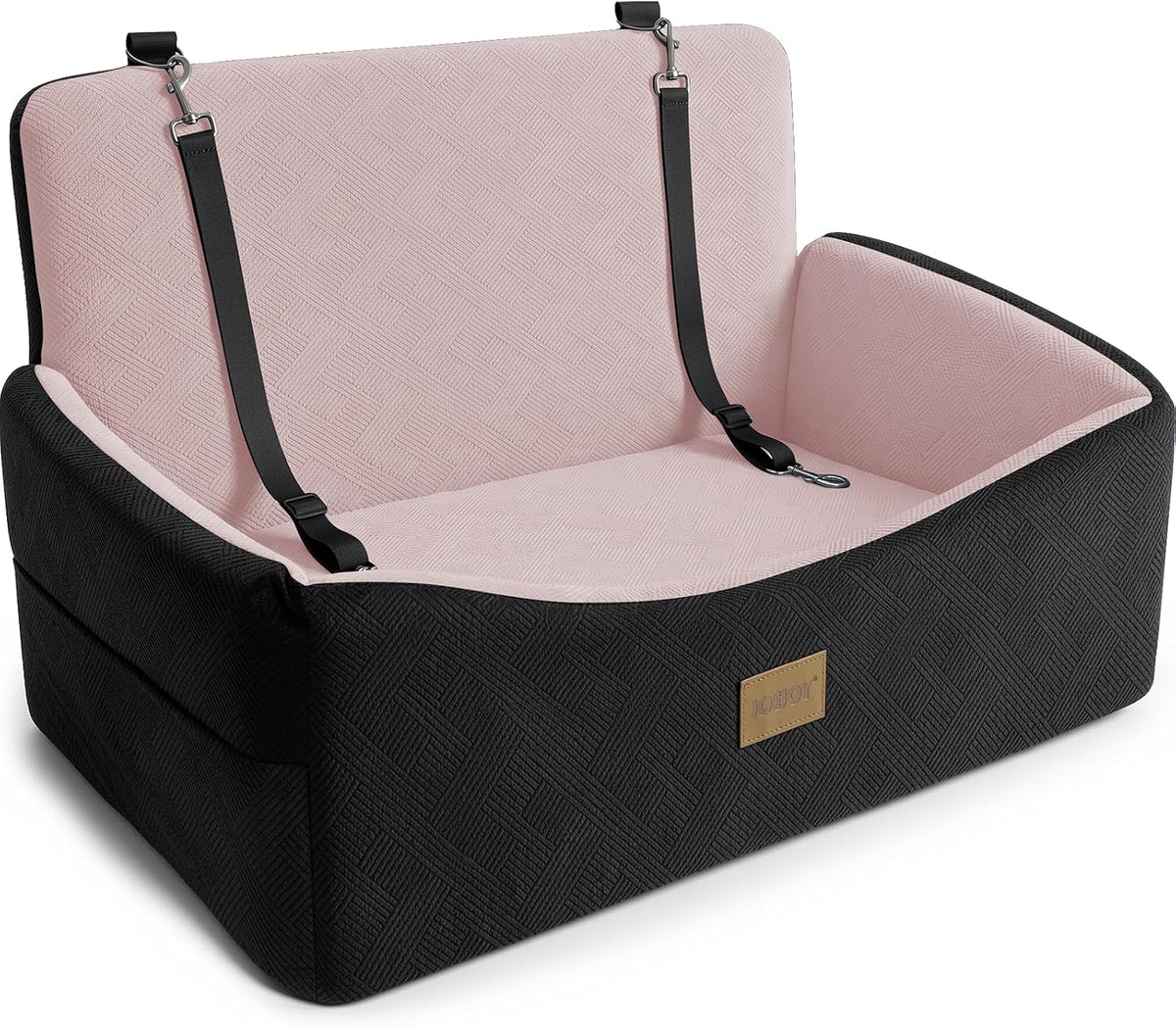 JOEJOY Dog Car Seats for Small Medium Dogs Under 35lbs - Black Pink / Large