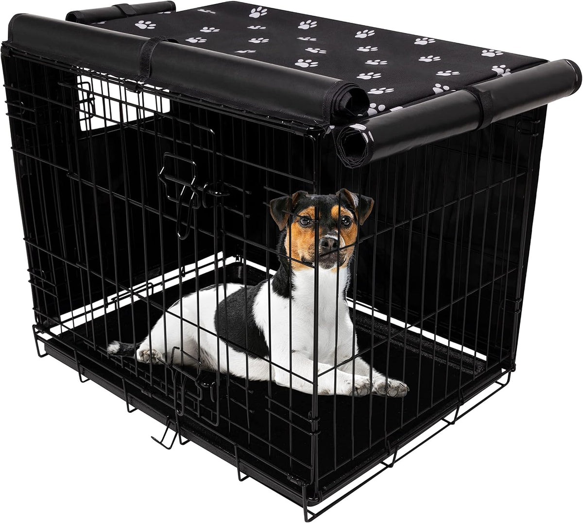 Pet Prime Dog Crate Cover Indoor/Outdoor Durable Windproof 600D - 48 Inch (48"x30"x33") - image 2