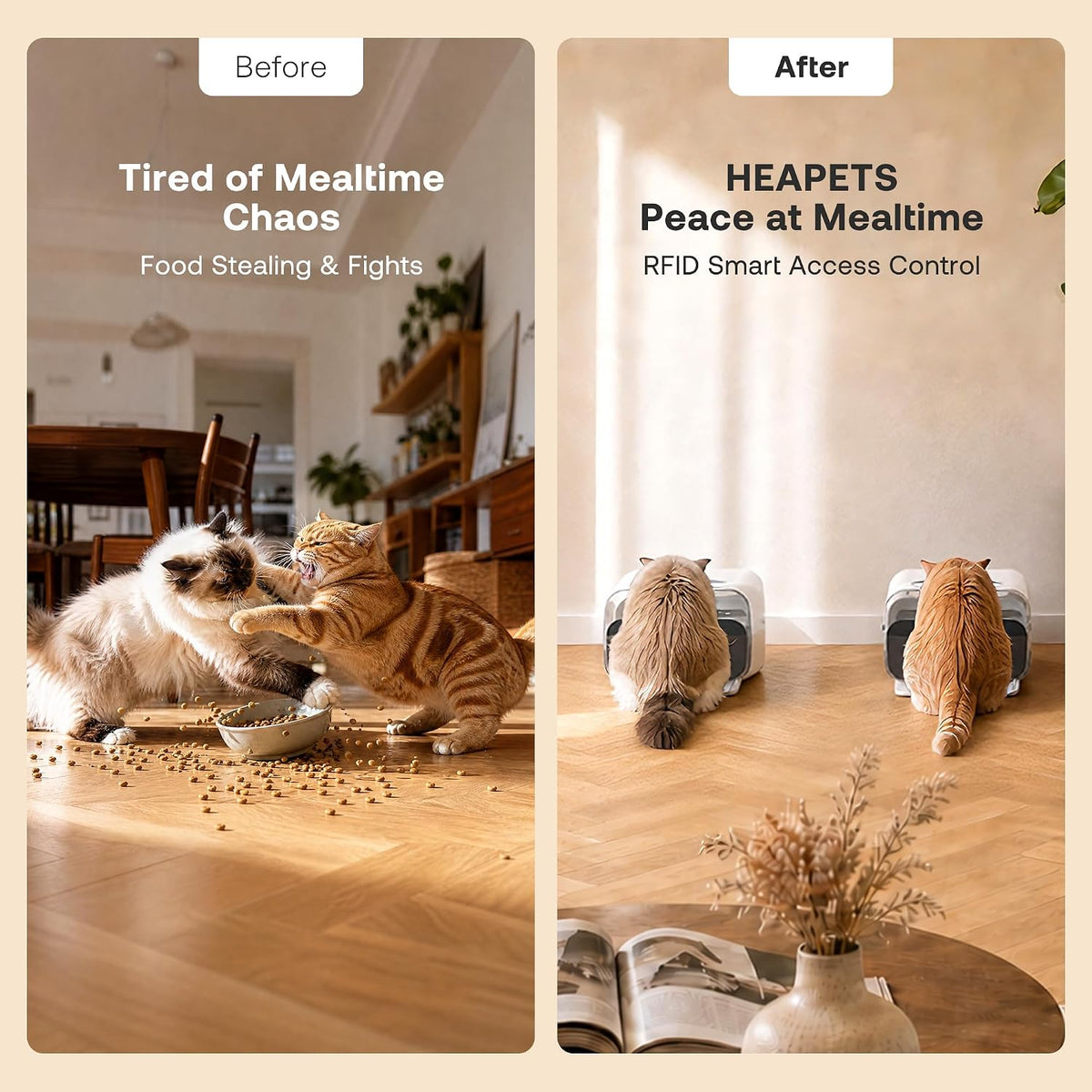 RFID Automatic Cat Feeder, Collar Sensor for Personalized Meals – Essentials for Cats - White - image 2
