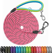 30 FT Dog Leash, Obedience Recall Training Agility Lead - 50ft*3/8" / Pink