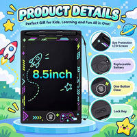 Zhehao 20 Pack 8.5 Inch LCD Writing Tablet Drawing Board - Black / Game - image 2
