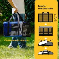 Conlun Cat Carrier Bag, Soft-Sided Pet Carriers for Dogs, M - 17.0"L x 11.0"W x 11.0"H / Blue - image 4
