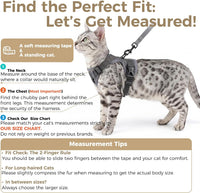 Cat Harness and Leash Set, Escape Proof Cat Vest, XL - Grey / Small - image 2