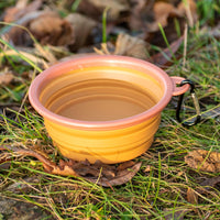 Portable Collapsible Dog Bowl for Water or Food Great Pet Travel Bowl - Brown / Standard 12oz - image 2