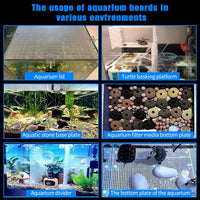 Adjustable Platic Grip Panel Aquarium Fish Tank Divider Filter Bottom - 12pcs 11.8X5.9 Inch with 0.15 Inch hole / White - image 4
