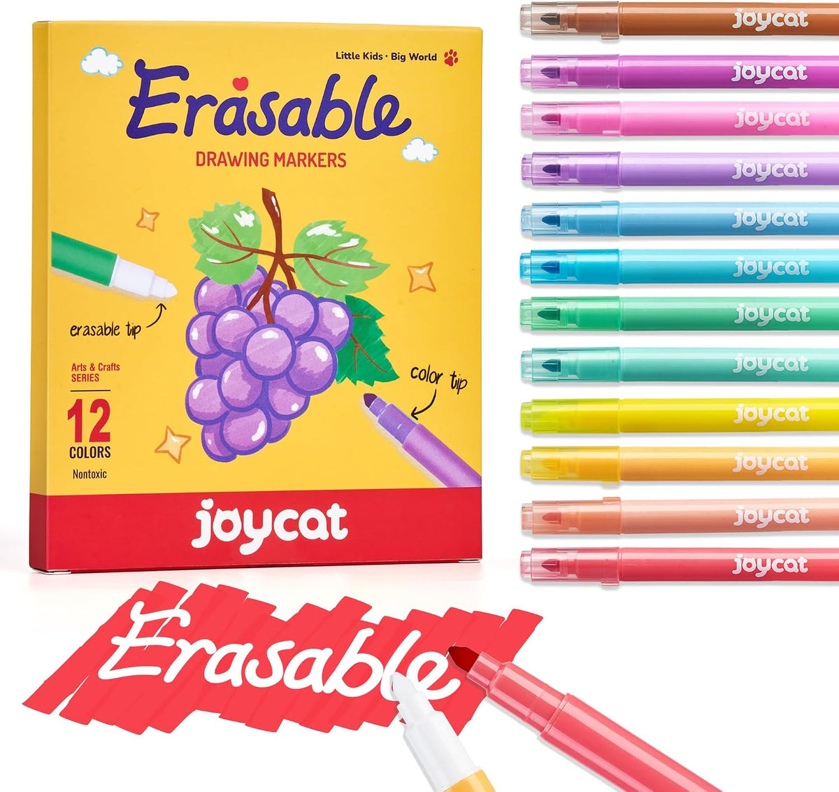 JoyCat 10 Color Changing Markers for Kids Ages 4-8 - Erasable Markers