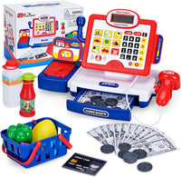 FS Toy Cash Register for kids Scanner - Navy&red