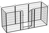 Dog Playpen, Outdoor Dog Fence, 12 Panels, 40" H Dog Pen for Large/Medium/Small Dogs, Heavy Duty Metal Pet Fence with Gate, Portable Dog Fence for RV Camping and Yard (Black)