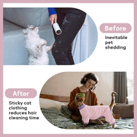 Sticky Hair Cat Clothes, Prevent Loss Pajamas - Small / LightPink - image 3