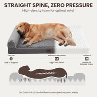 Orthopedic Large Dog Bed，Washable Dog Couch for XL Senior Dogs – Essentials for Dogs - Dark Grey / 45"L x 35"W x 7"Th - image 2