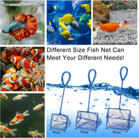 2 Pack Aquarium Fish Net Fine Mesh Quick Catch Tank Skimmer 5 Inch – Essentials for Fish - Blue / Multi-Size Set: 4"/5"/6" (3-Pack) - image 4