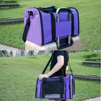 Soft Sided Carrier for Small Medium Cats Dogs - 17.0"L x 11.0"W x 11.0"H / Purple - image 4