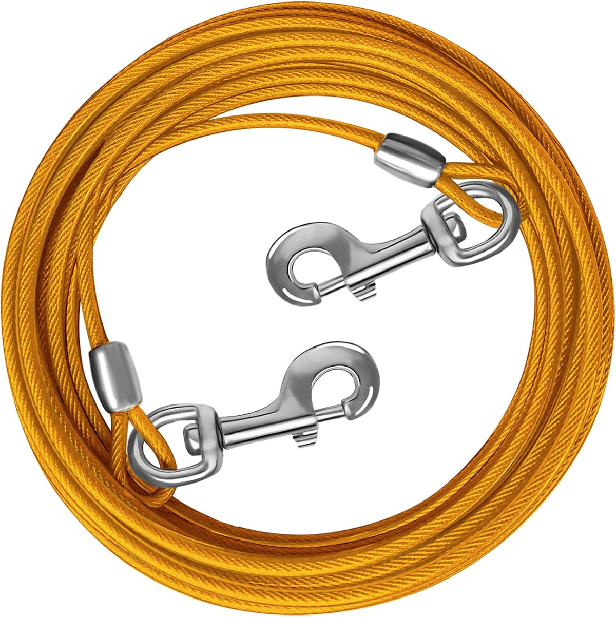 Dog Tie Out Cable, Dog Runner Cable – Essentials for Dogs - 15FT / Yellow