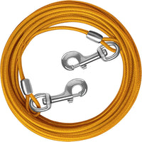 Dog Tie Out Cable, Dog Runner Cable – Essentials for Dogs - 15FT / Yellow