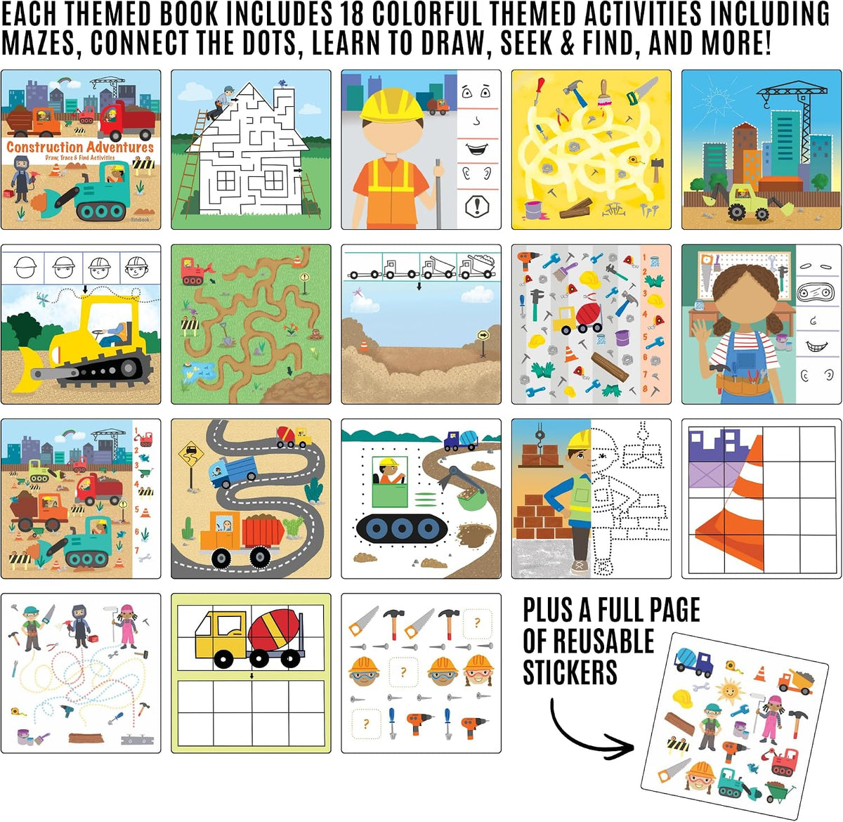 Totebook kids travel activity kit with tethered dry erase markers and ocean theme activity book - view 13