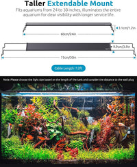 SEAOURA LED Aquarium Light with 24/7 Timer for 18-24in Fish Tank – Essentials for Fish - For 24-30in Tank - image 3
