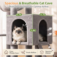 Globlazer F70 Pro Heavy Duty Cat Tree Tower for Indoor Cats Large - Light Grey / L - image 3