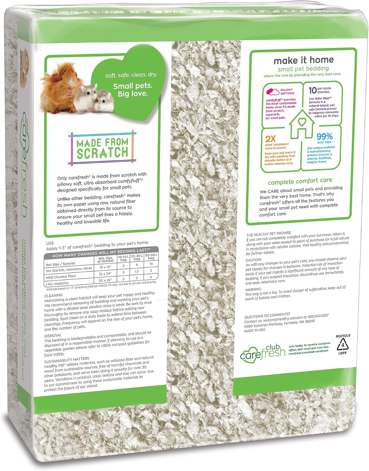 Carefresh White Natural Paper Small Pet Bedding - 50 L / white - image 2