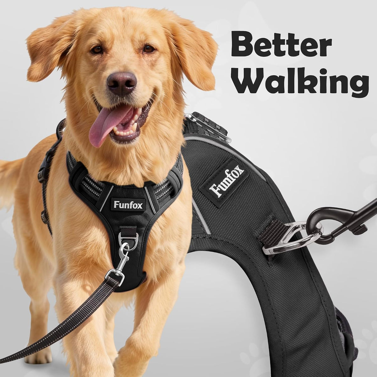 Funfox Dog Harness Medium Sized Dog - Black / Large - image 2