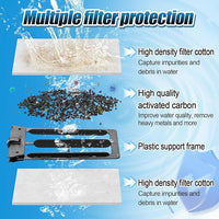 MEWTOGO 12Pcs Medium Filter Cartridges Compatible with Tetra Whisper Bio-Bag M, Aquarium Replacement Filter with Ultra-Activated Carbon for 10i IQ10 PF10 ReptoFilter Creating Clean Environment