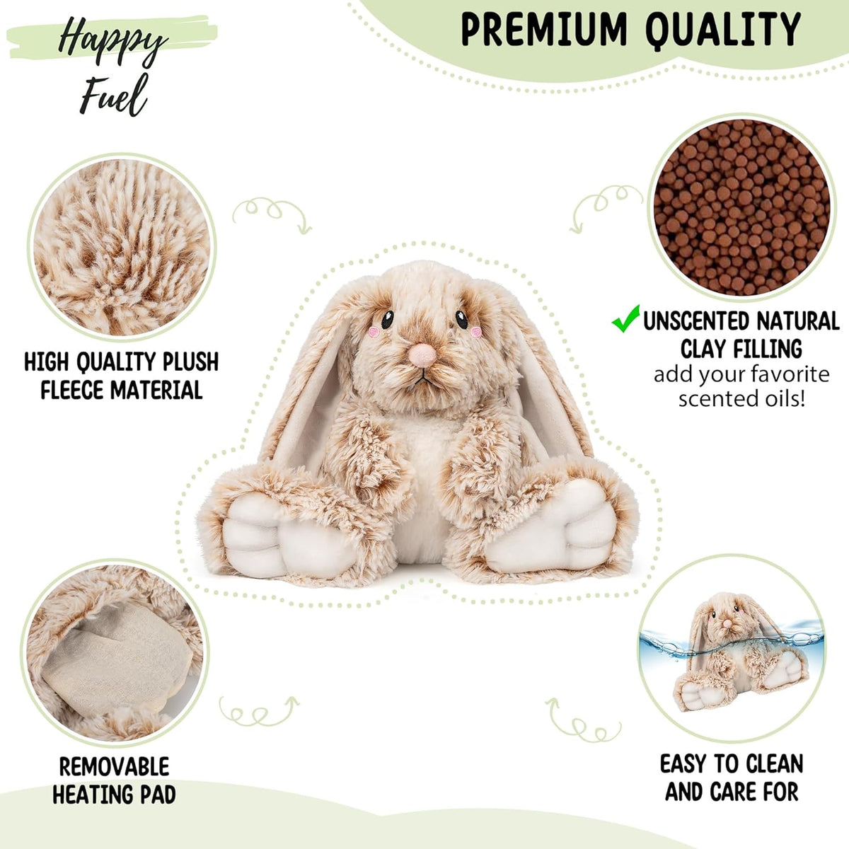 Bunny Microwavable & Weighted Stuffed Animals - Bunny - image 3