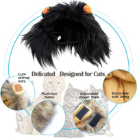 Lion Mane Wig for Cat Costume Pet Adjustable Washable Comfortable - image 4