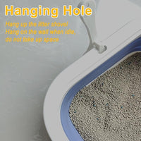 Kitten Training Litter Box, Collapsible Low Entry Kitten Litter Box Shallow LitterBox Senior Cats Anti-Splashing Open Potty Pan Scoop Leak-Proof Pedal Cat Toilet No Smell Easy Clean