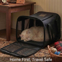 Conlun Cat Carrier Soft-Sided Pets Travel Carriers up to 15 Lbs - Grey / 19.6"L x 12.6"W x 2.5"H - image 3
