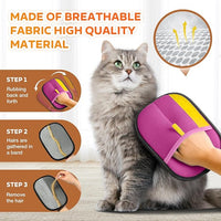 Reusable Pet Hair Remover Gloves – Electrostatic Lint & Fur Removal, Machine Washable Cleaning Gloves for Furniture, Clothes & Car (Pink)