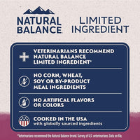 Natural Balance Limited Ingredient Adult Grain-Free Dry Dog Food, Reserve Sweet Potato & Venison Recipe, 4 Pound (Pack of 1)