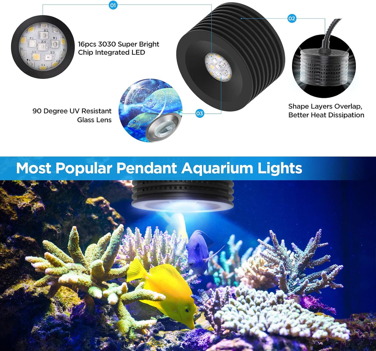 Lominie LED Aquarium Light - A20 saltwater - image 3