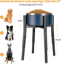 PROERR Single Dog Bowl Stand - Adjustable Wide 8"-12" Height: 12"-16" - image 4