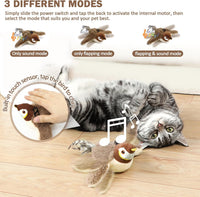 Tocirelo Cat Toys Flopping Fish with Catnip - Brown Bird Cat Toy - image 2