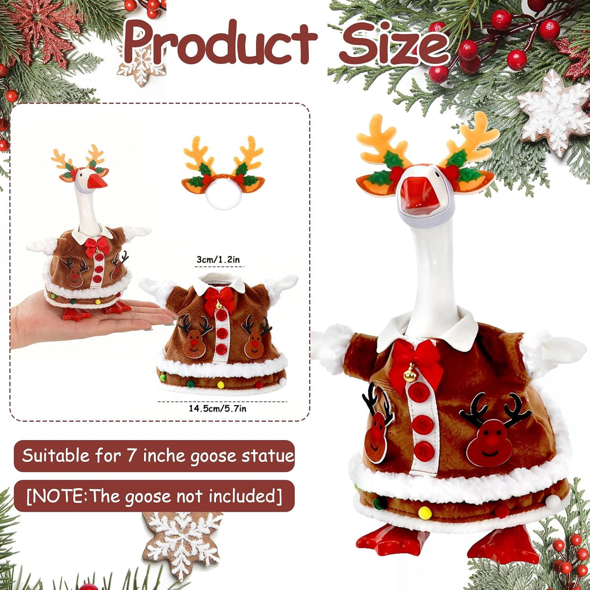 7 Inch Mini Desk Goose Outfits - Christmas Color(deer) - image 3