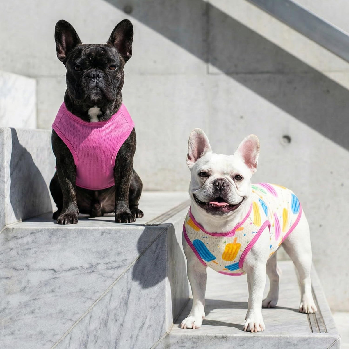 KYEESE 2Pack Dog Shirts for Medium Large Dogs Breathable Mesh Tank Top – Essentials for Dogs - Large (13-19lbs) / 6# 2Pack (Ice Pop+Pink) - image 4