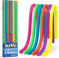 BUNMO Stretchy Strings, Stimulating & Fun Fidget Toys for Kids - Original - 6 Pack