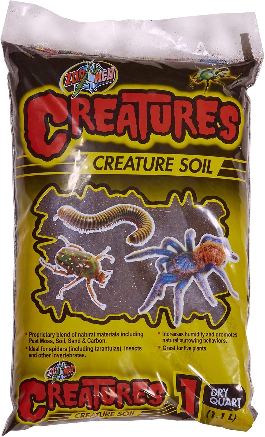 Zoo Med Creatures Creature Soil Bag 1 Quart – Daily Care for Reptiles And Amphibians - 1 QT